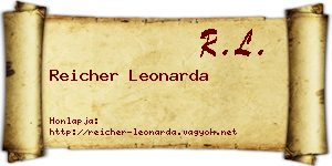 Reicher Leonarda névjegykártya